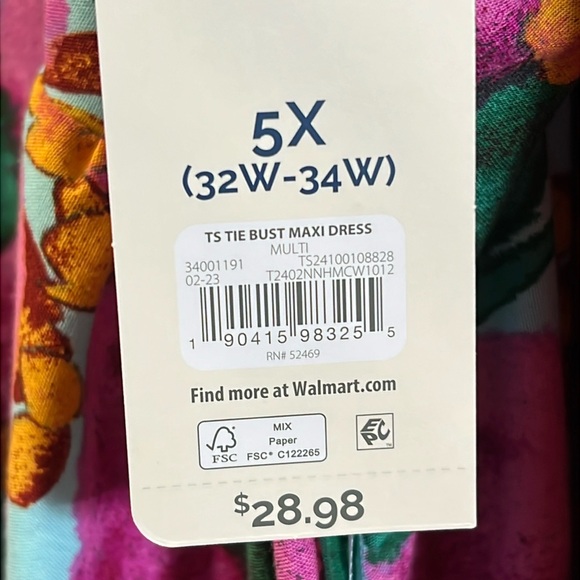 Terra & Sky Women's Plus Size Tiered Maxi Dress - Picture 7 of 9